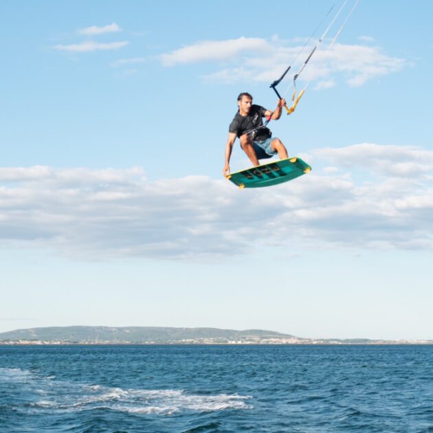 Pala Ambassador Antoine Auriol kitesurfing on the ocean