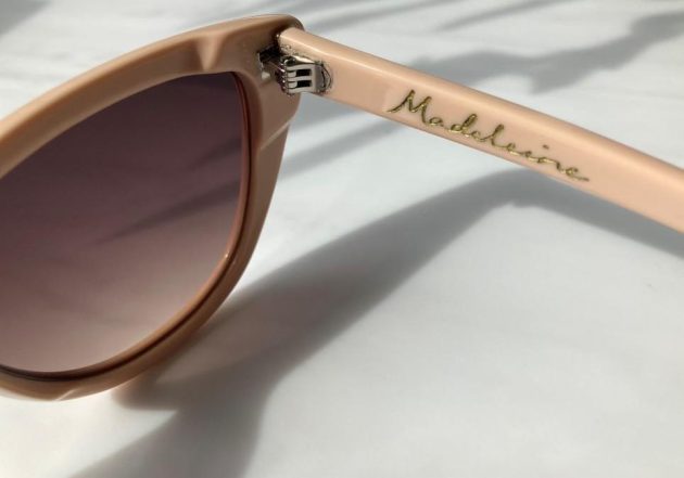 Pink Pala cat eye sunglasses designed by Madeleine Olivia