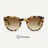 Womens brown tortoiseshell round sunglasses