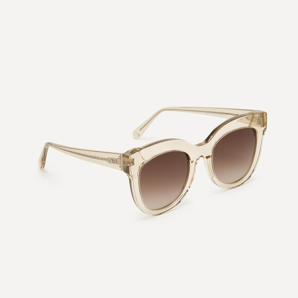 Mzuri eco-friendly transparent oversize cat-eye sunglasses