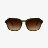 olive green square bio acetate sunglasses