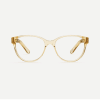 Effortless oversized feminine glasses with a sweeping brow line in crystal citrine.