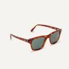 wide fit sunglasses in brown tortoiseshell wayfarer style